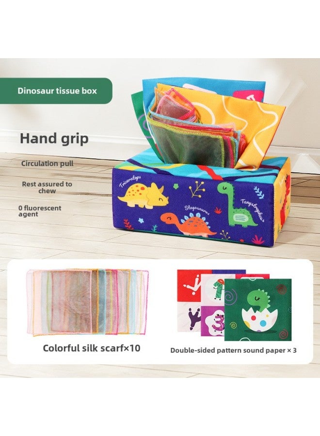 Baby's Hand Tear-free Simulation Paper Towel Box Finger Exercise Baby's Paper Cloth Book 6 Months Toy-Color:Cognitive Napkin Box  Boxed Hlx116a  - Image 2