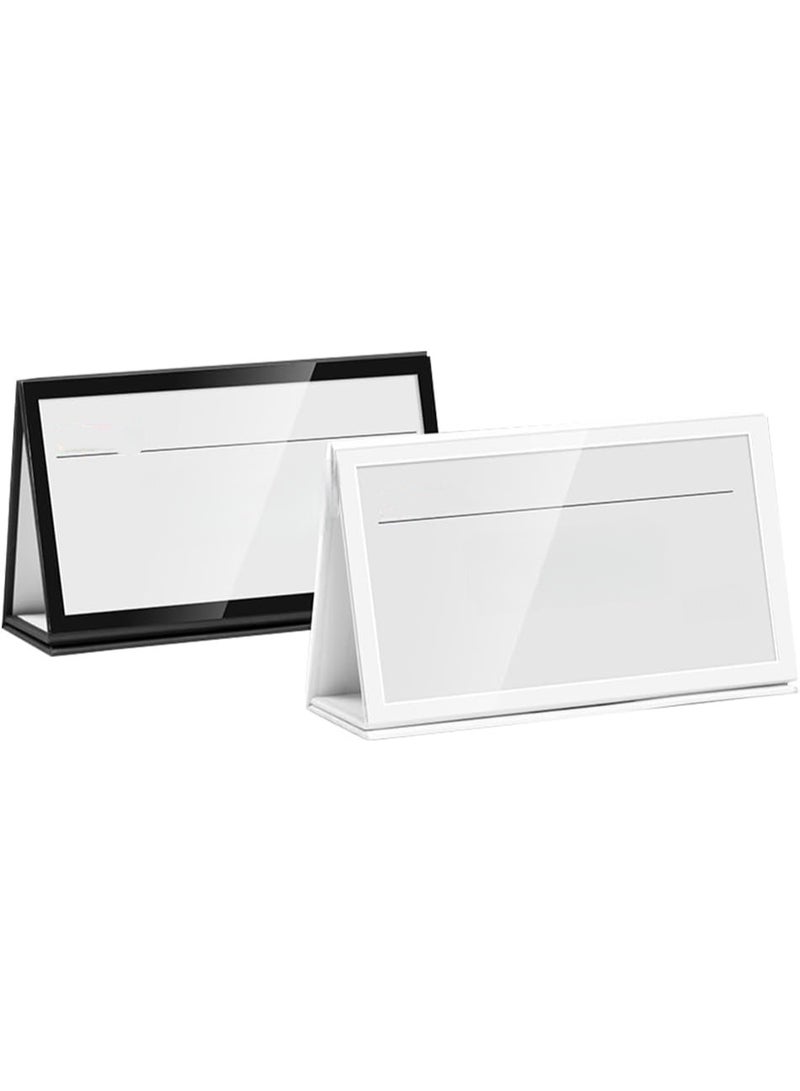 Eckek حامل لوحة اسم المكتب ECKEK 2 عبوة، حامل لافتة ورقية خاصة لعرض الطاولة، لوحة اسم قابلة للطي - Image 2