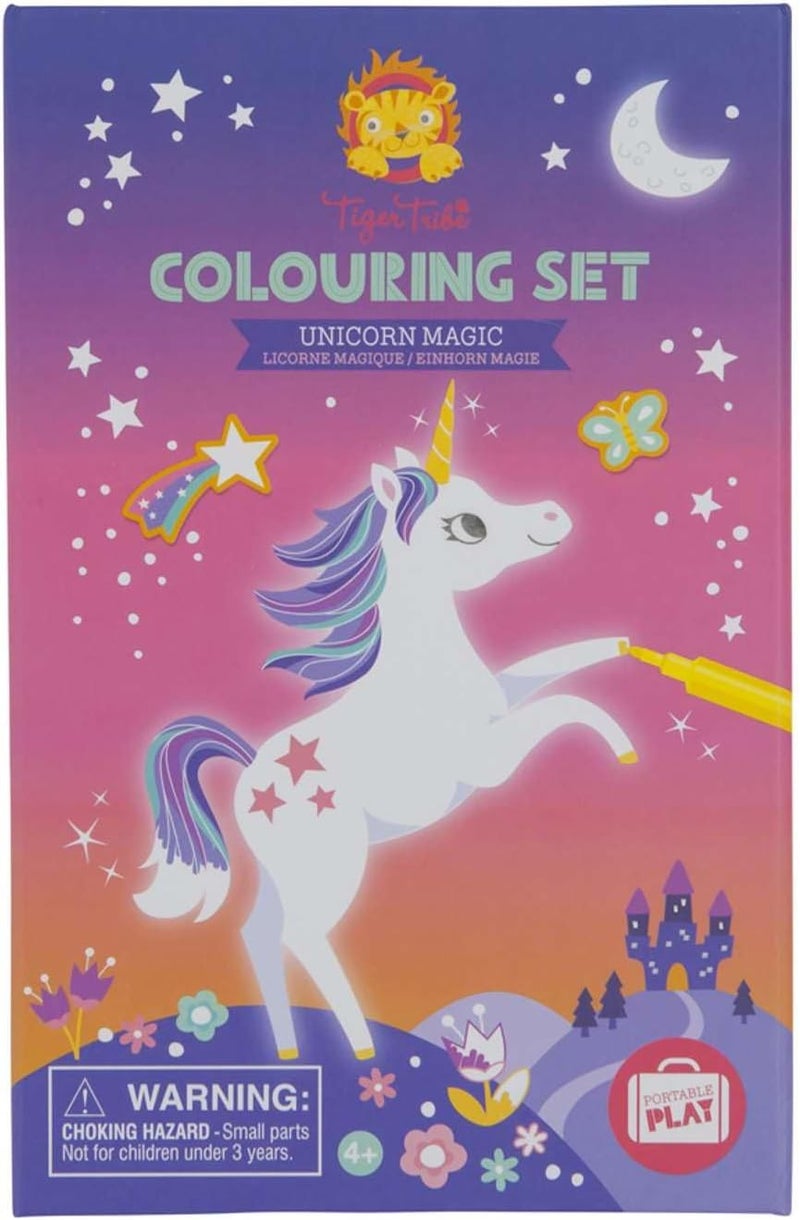 Tiger Tribe Unicorn Magic Colouring Set with Markers and Stickers for Kids - Image 1