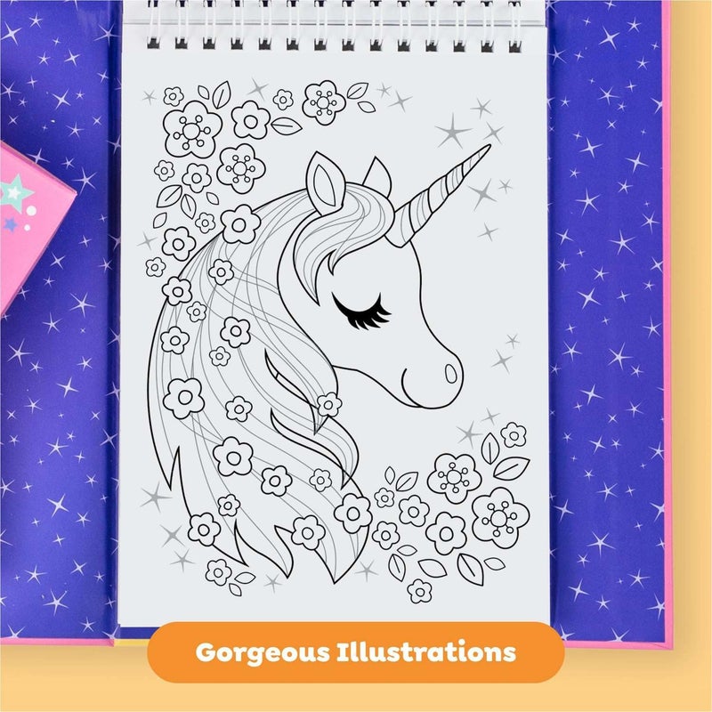 Tiger Tribe Unicorn Magic Colouring Set with Markers and Stickers for Kids - Image 4