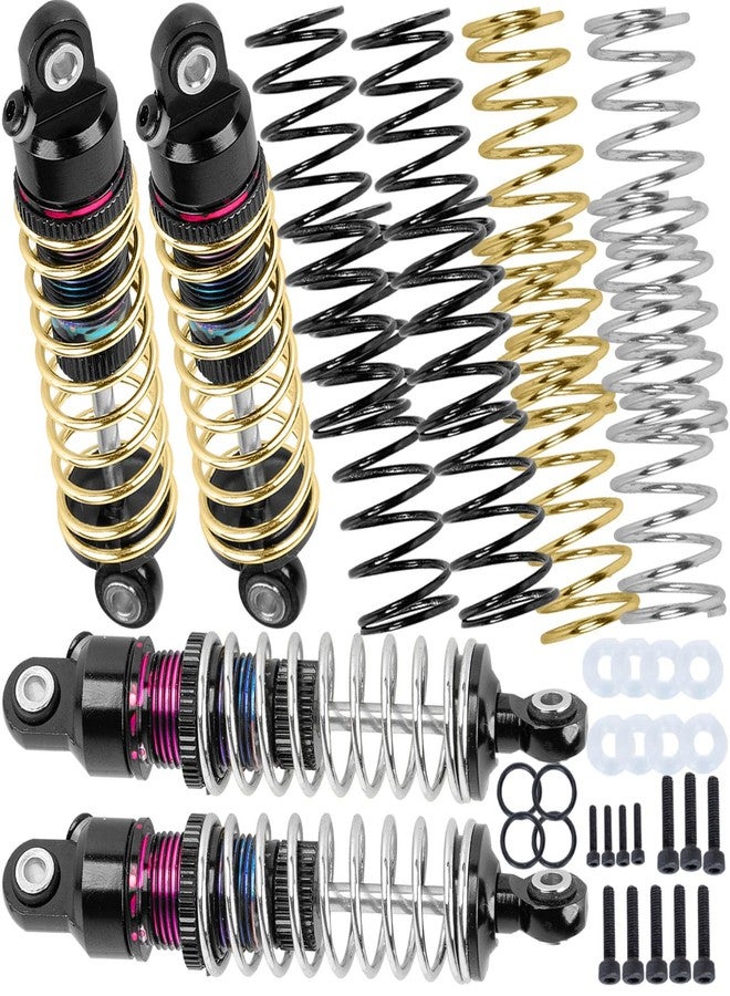hopsupRC Upgrades Part for 1/18 Granite GROM 1/16 MojaveGrom 1/14 Typhon Grom,Big Bore RC Shocks Absorber Damper,Aluminium Front Rear Assembled Full Metal Shocks,4PCS Color - Image 1