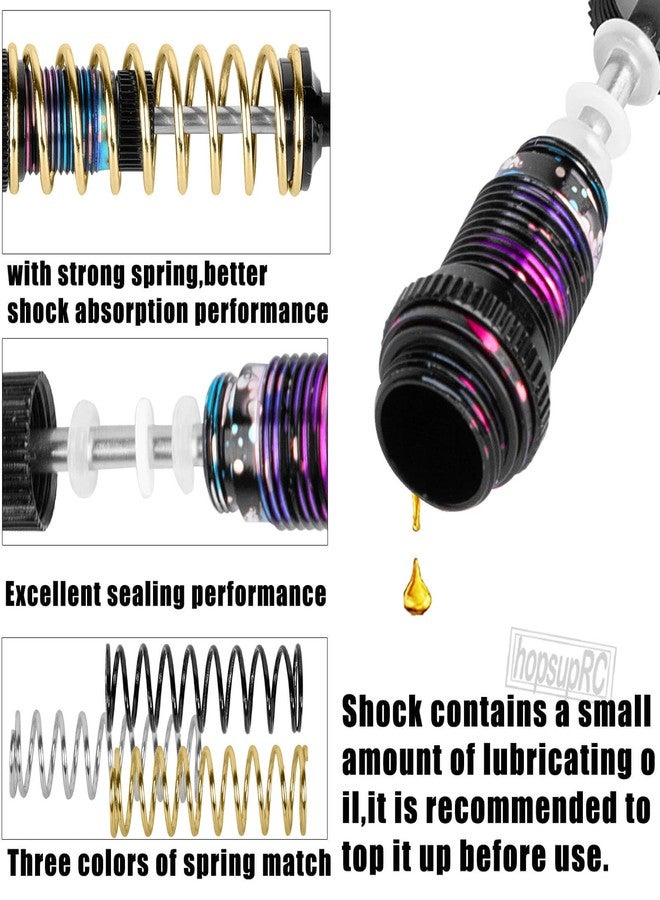 hopsupRC Upgrades Part for 1/18 Granite GROM 1/16 MojaveGrom 1/14 Typhon Grom,Big Bore RC Shocks Absorber Damper,Aluminium Front Rear Assembled Full Metal Shocks,4PCS Color - Image 4