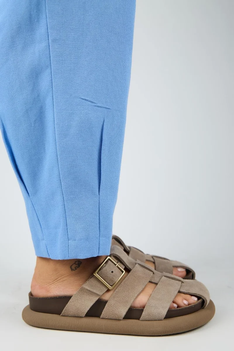Manijero Manijero Brancato Women's Genuine Leather Buckle Strap Clogs Mink Color