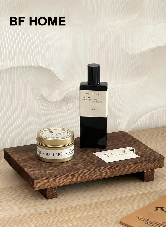 BF HOME Bathroom Tray, Vanity Tray, Solid Wood Rectangular Decorative Storage Tray, Small Dressing Table Tray, Perfume Table Tray - Image 1