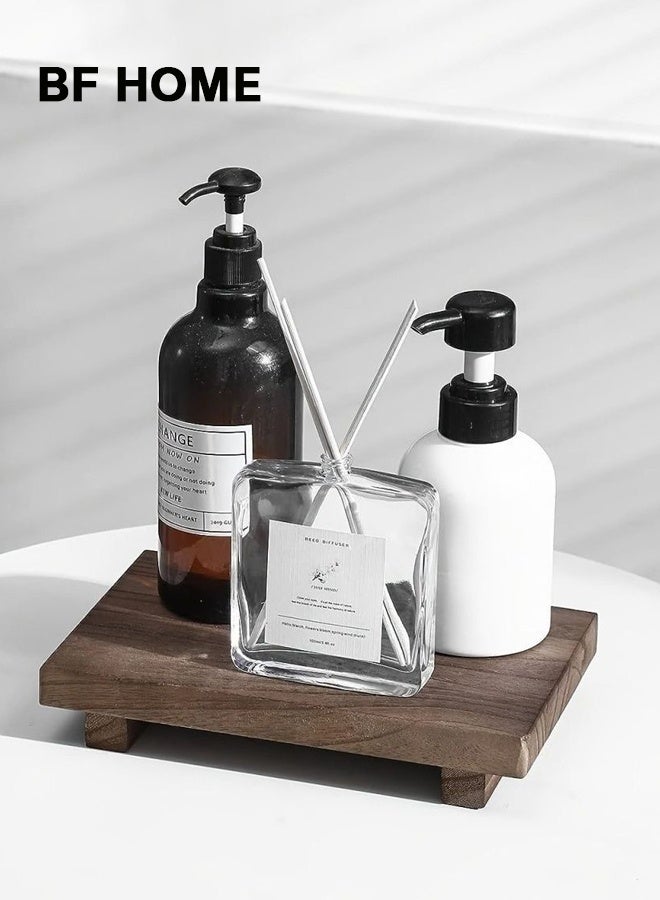 BF HOME Bathroom Tray, Vanity Tray, Solid Wood Rectangular Decorative Storage Tray, Small Dressing Table Tray, Perfume Table Tray - Image 3