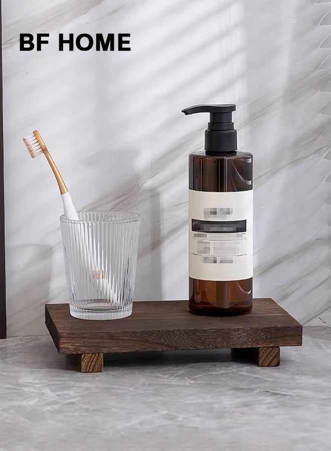 BF HOME Bathroom Tray, Vanity Tray, Solid Wood Rectangular Decorative Storage Tray, Small Dressing Table Tray, Perfume Table Tray - Image 4