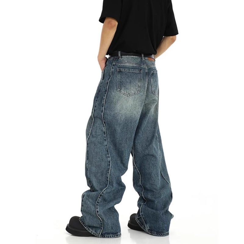 Unisex Classic Denim Jeans Loose Fit Daily Outdoor Wear - Image 4