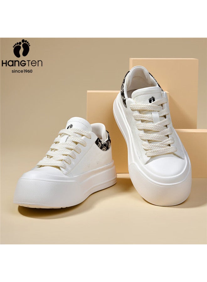Hang Ten Men's Classic Sneakers Spring New Lightweight Casual Shoes Fashion Sports Shoes Thick Sole Durable Off-white 42 - Image 5