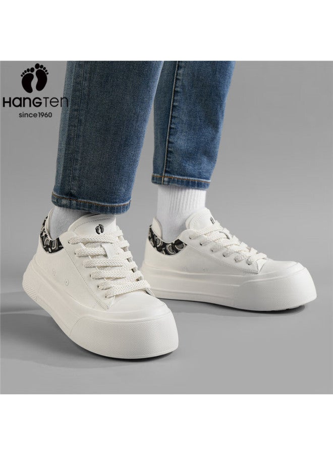 Hang Ten Men's Classic Sneakers Spring New Lightweight Casual Shoes Fashion Sports Shoes Thick Sole Durable Off-white 42 - Image 3