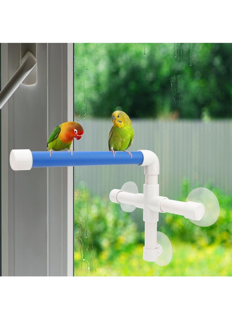 Dougez - Bird Shower Stand,Parrot Stand up Bracket Toys Bird Stand,Portable Suction Cup Parrot Bath Stand For All Bird Species Window Wall Mount,Bath Stands Suppllies Holder - Image 1