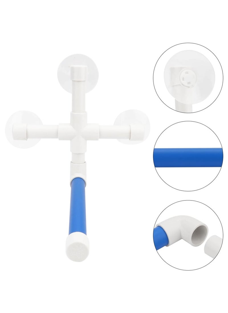 Dougez - Bird Shower Stand,Parrot Stand up Bracket Toys Bird Stand,Portable Suction Cup Parrot Bath Stand For All Bird Species Window Wall Mount,Bath Stands Suppllies Holder - Image 1