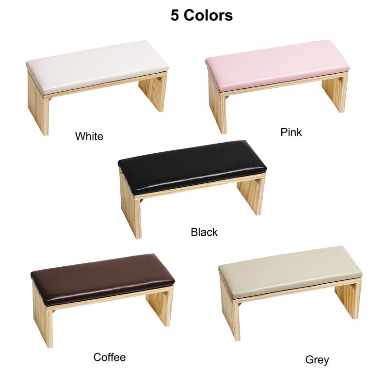 Hand Pillow Cushion for Nail Arm Rest Pillow Holder Wooden Stand Nail Salon Tool - Image 2