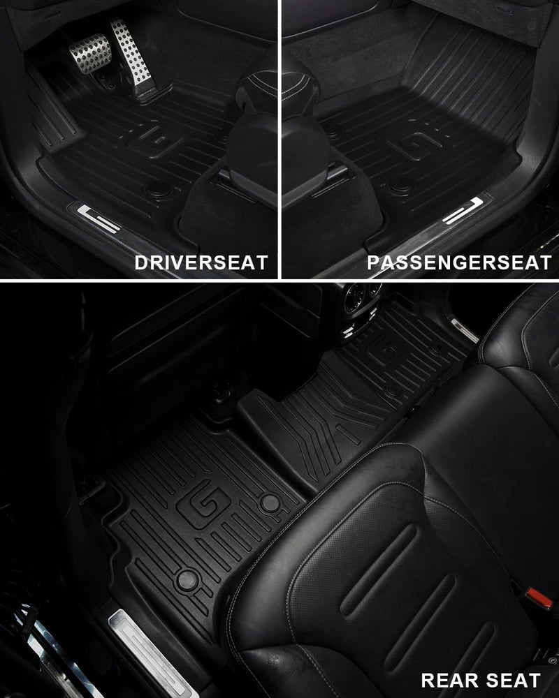 IKABEVEM Original Floor Mats & Trunk Mat for 2019-2024 2025 Mercedes-Benz G Class/G500/G550/AMG G63 SUV Accessories - All Weather TPE Floor Liners & Cargo Liner for Benz G Class/G500/G550/AMG G63 SUV, Black - Image 3