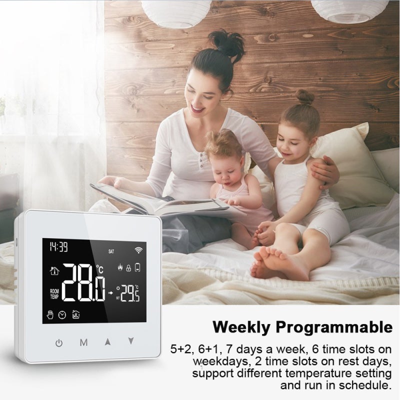 وحدة تحكم ذكية بدرجة حرارة ثابتة من تويّا بتقنية ZigBee  
شاشة عرض LCD مع إمكانية ضبط درجة الحرارة  
وحدة تحكم صغيرة الحجم لأنظمة تسخين المياه والغاز  
متوافقة مع أمازون أليكسا و جوجل هوم - Image 4