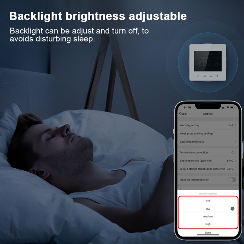 وحدة تحكم ذكية بدرجة حرارة ثابتة من تويّا بتقنية ZigBee  
شاشة عرض LCD مع إمكانية ضبط درجة الحرارة  
وحدة تحكم صغيرة الحجم لأنظمة تسخين المياه والغاز  
متوافقة مع أمازون أليكسا و جوجل هوم - Image 5