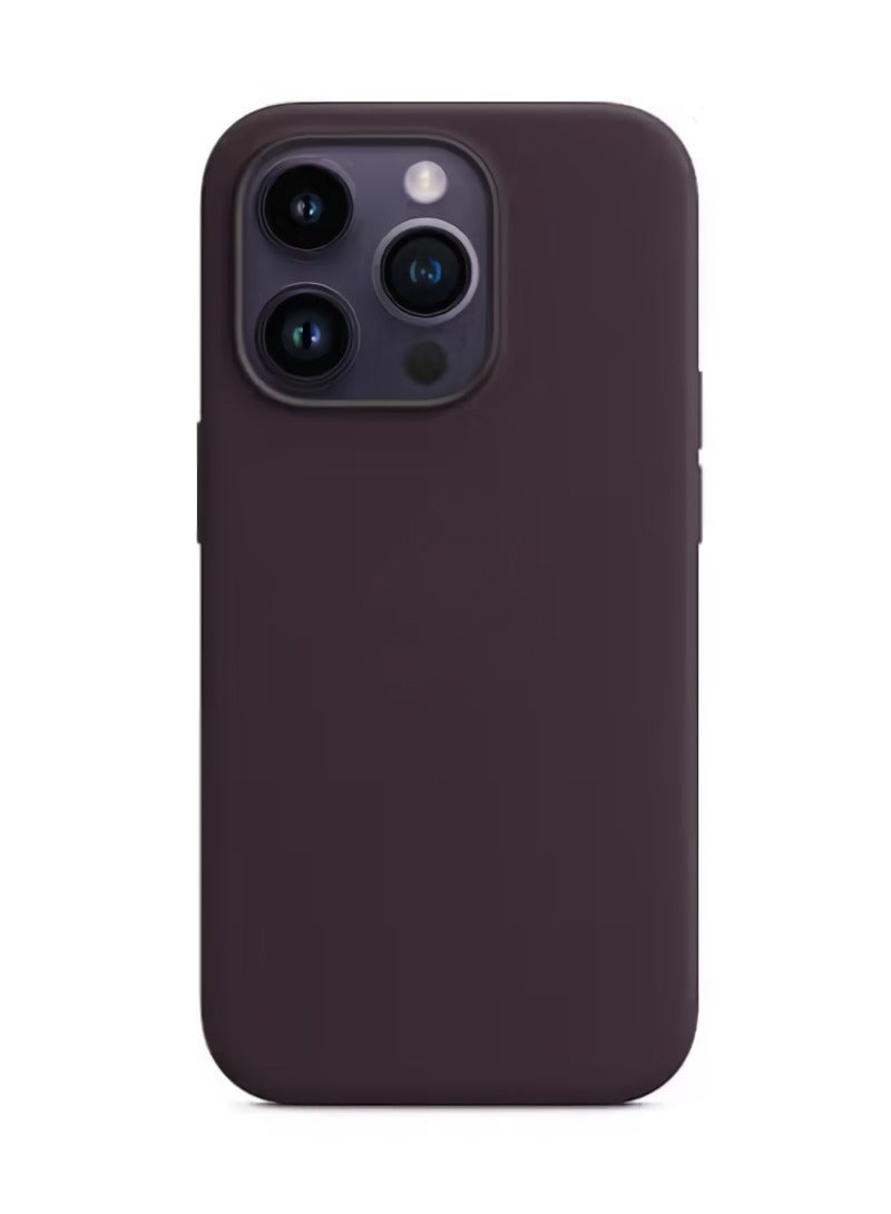 AROAQ Iphone Silicone Magnetic Case, Durable Silicone Case With Magsafe, Comfortable Soft Iphone Protection Case For Iphone 15 Pro, ( Elderberry Color )