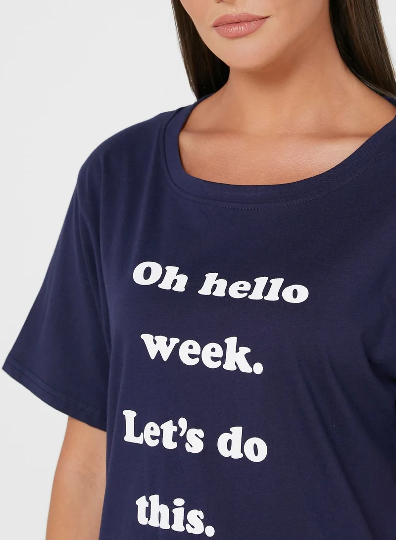 Ginger Slogan Nightdress