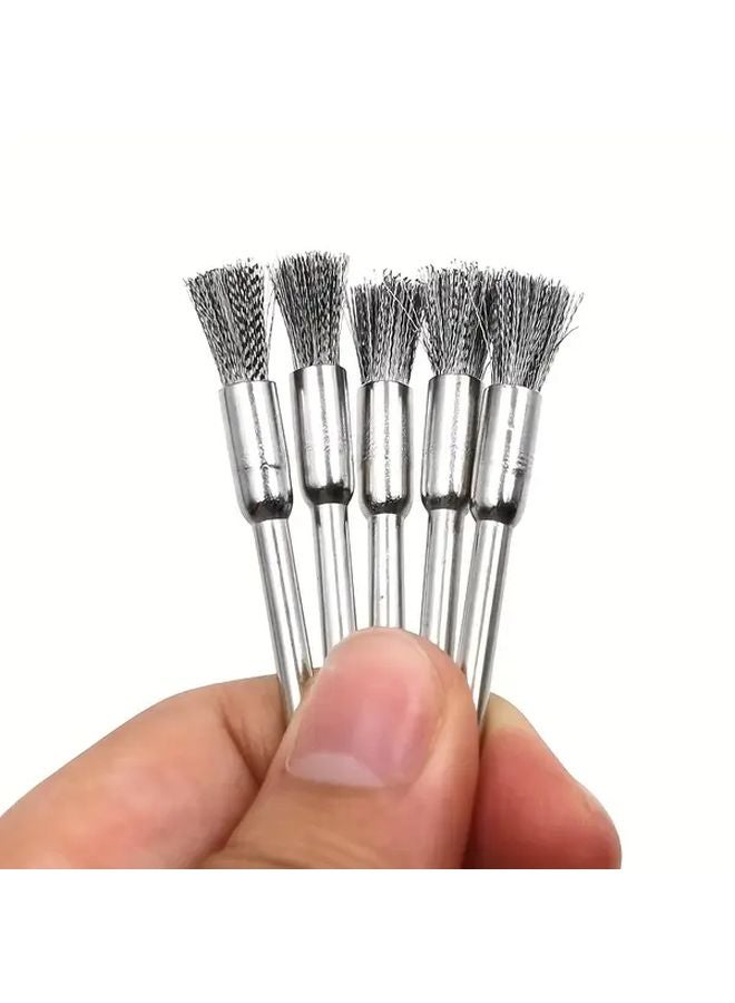 5pcs Pen Wire Brush Set Stainless Steel For Cleaning Deburring Polishing - Image 4