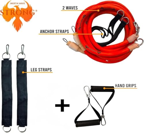 Inertia Wave Strong Dynamic Rubber Battle Ropes Alternative for Home and Gym Maximize Calorie Burn Revolutionary Fitness Equipment for Abs and Full Body Workout - Image 3