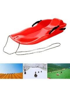 DubaiGallery Plastic Snow Sled, Kids Skiing Sled Board Snowboard Outdoor Downhill Toboggan with Brakes and Pull Rope for Grass Sliding and Sand Boarding  - Image 3