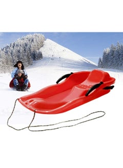 DubaiGallery Plastic Snow Sled, Kids Skiing Sled Board Snowboard Outdoor Downhill Toboggan with Brakes and Pull Rope for Grass Sliding and Sand Boarding  - Image 2