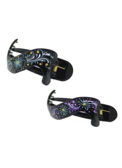 Hair Barrette Hand painted Hair Clips Styling for Women and Girls this Attractive Hair Accessory can be used as a Ponytail Holder or a Hair Grip for Thick or Thin Hair 2 Pcs Uniquely Hand Crafted