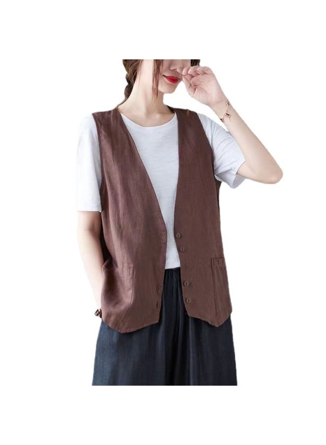 Song Feng Ya Oversize Vest New Spring Summer Autumn Korean Style Sleeveless Vest Top Outerwear Women Trendy - Image 5