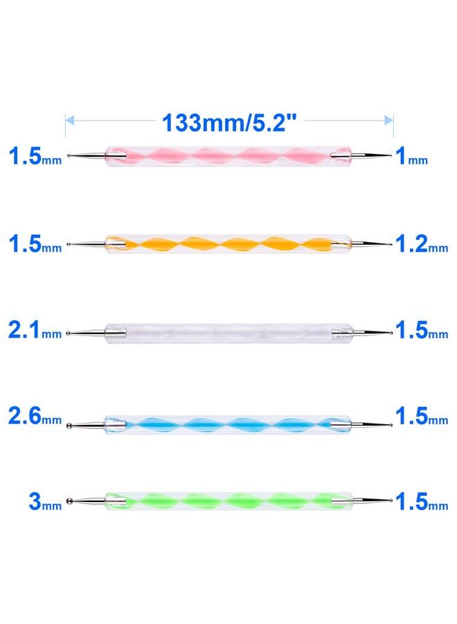 Petutu 10Pcs Dotting Tools Set For Nail Art Embossing Stylus For Painting - Image 3