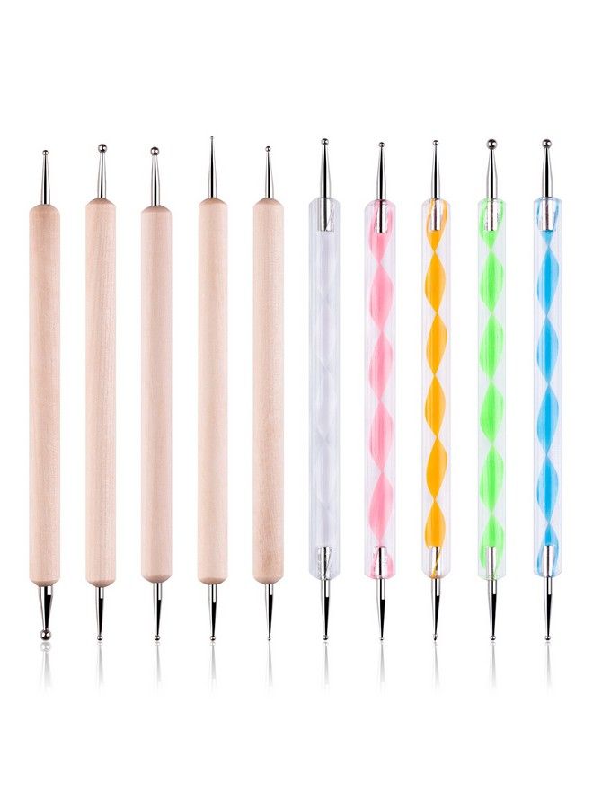 Petutu 10Pcs Dotting Tools Set For Nail Art Embossing Stylus For Painting - Image 1