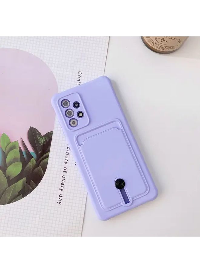 حامل بطاقات بلون وردي وأحمر من نوع دفع وسحب لهاتف Galaxy A33 5G، غطاء حماية ضد السقوط - Image 3
