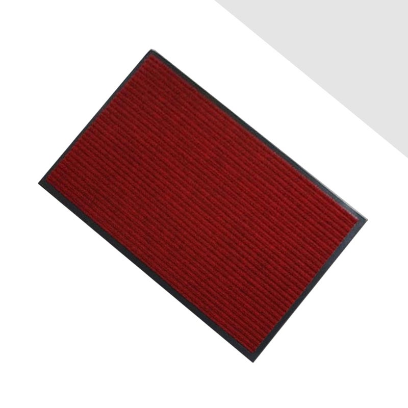 2pcs PVC Entrance Rug Floor Mats Washable Indoor Outdoor Low Profile Doormat Shoe Scraper Doormat (Dark Red) - 40x60cm - Image 4