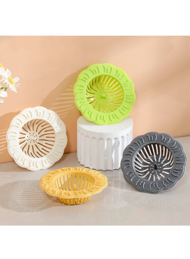 HOMESTAR 4 PCS Plastic Kitchen Sink Strainer,Large Wide Rim 4.5" Diameter Easy Clean Sink Drain Filter Basket, Kitchen Sink Basket Strainer, Traps Food Debris and Prevents Clogs - Image 1