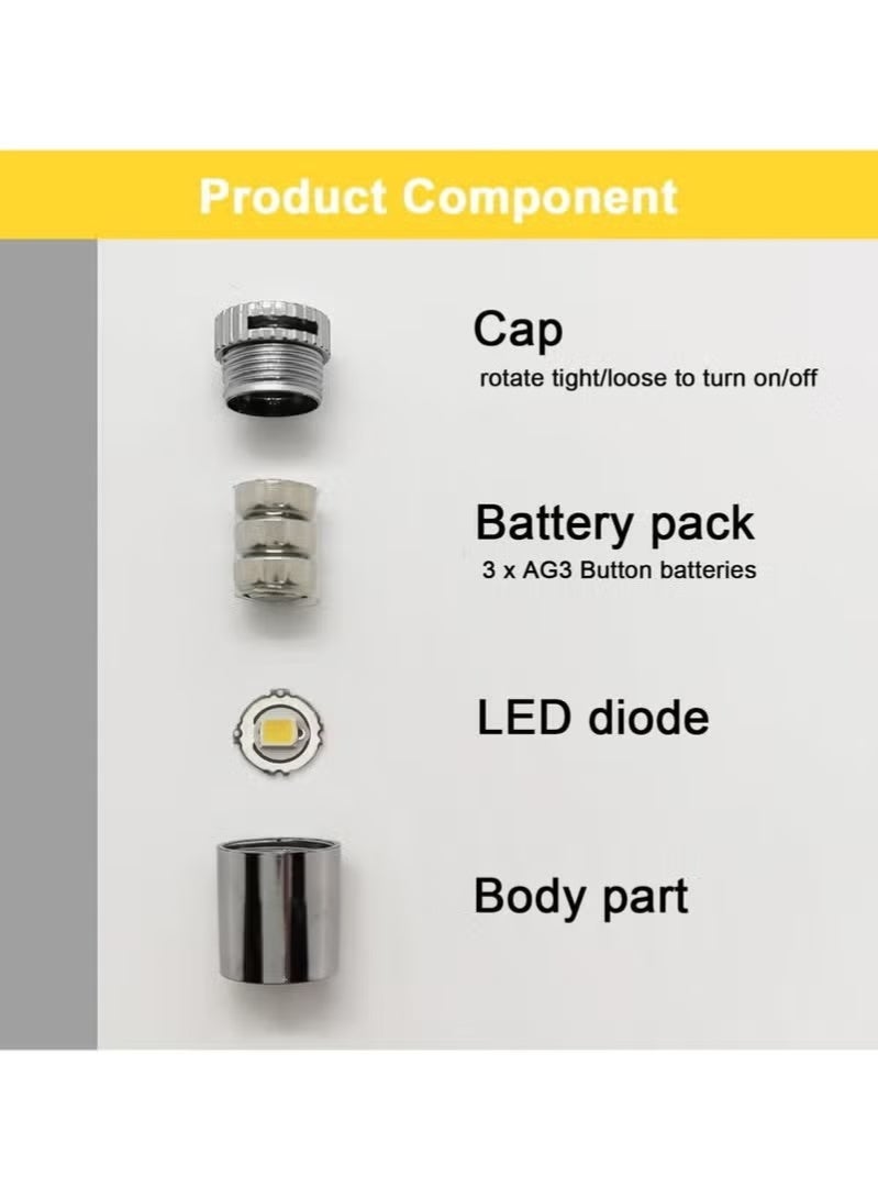 عبوة من 10 كشافات LED صغيرة لاسلكية - تعمل بالبطارية أضواء صغيرة لاسلكية باللون الأبيض الدافئ للفنون، وعرض المجوهرات، والخزائن، والمشاريع اليدوية (أبيض دافئ) - Image 5