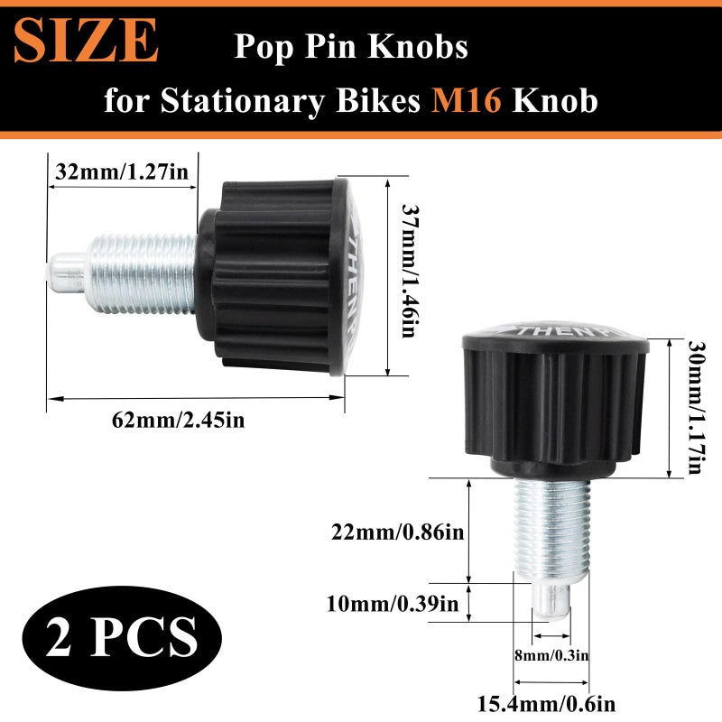 Niuohoy M16 Pull Pin Knob 2PCS Spring Adjustment Fitness Pop-up Knob Exercise Bike Replacement Parts for Fitness Equipment - Image 2