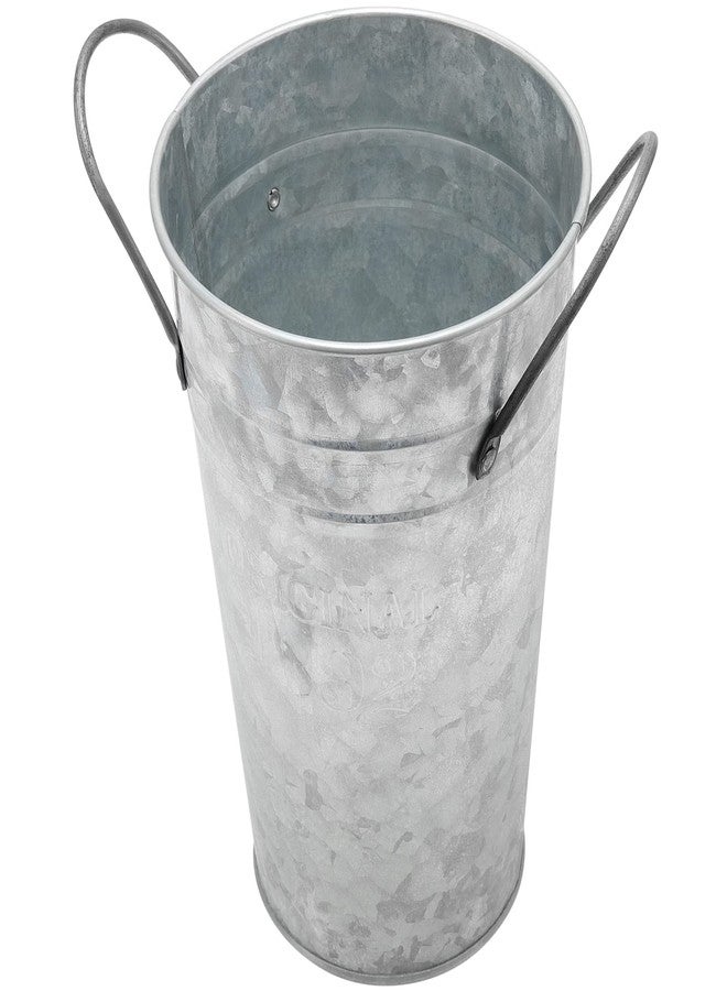 MANCHAP 4 Pack 7.8 Inch Galvanized Metal Vase, Small Galvanized Metal Bucket Vintage Farmhouse Bucket - Image 5