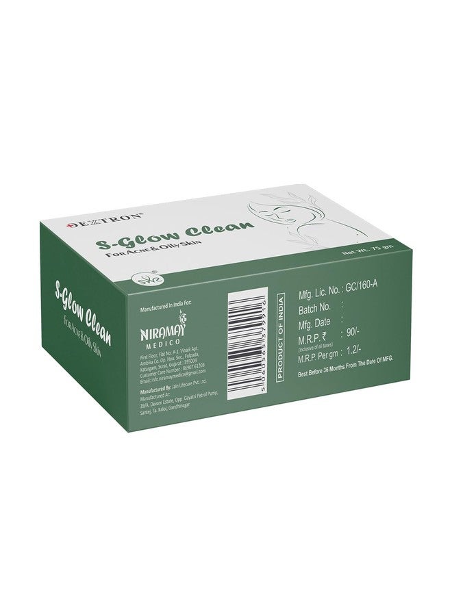 Dextron S-Glow Clean Soap - Deep Cleansing For Acne & Oily Skin Control (PACK OF 3) - Image 2