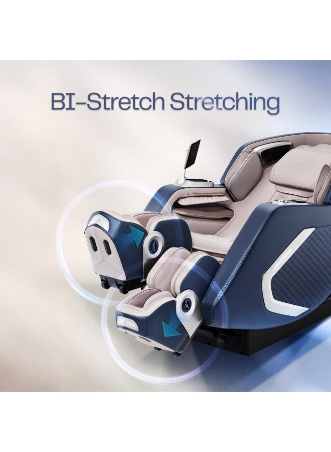 روتاي كرسي مساج روتاي A70 ماكس 8D SL-Track، مناسب لركوب الدراجات وتمارين اليوغا، بكرات تدليك رباعية الأبعاد ثنائية النواة مع 38 وسادة هوائية، تدفئة، انعدام الجاذبية، صوت ذكي، بلوتوث، ضمان 10 سنوات، مقعد ممتد. - Image 3
