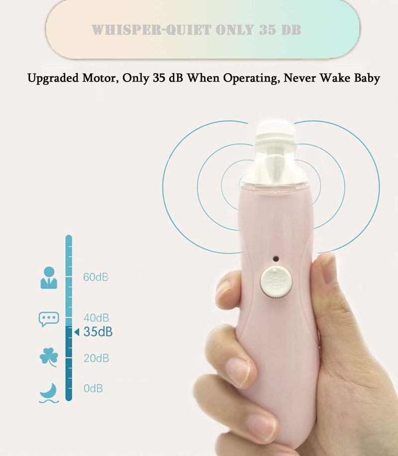 Fansidi Baby Nail Trimmer Electric Rechargeable, Gentle Baby Nail File Electric| 13 Grinding Heads| Stepless Speed| LED Light| Dust Shield| Baby Nail Clippers for Newborn Infant Toddler, Pink - Image 4