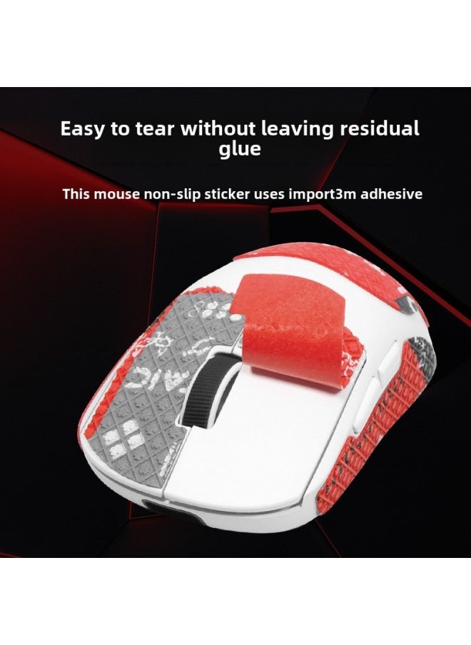 Generic - Applicable To MCHOSE Maicai A5 Mouse Anti-slip Stickers A5/Pro/max Stickers Sweat-absorbent Palm Mouse Protective Film-Color:[All-inclusive] Black Printed One [send Cleaning Cotton]] - Image 1