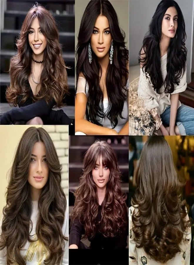 Assu Curly Wavy Hair Extensions for Women | No Shine, Instant Volume & Length Clip-In Volumizer | 24 Inches Hair Extensions for Women & Girls (Black 1B) - Image 5