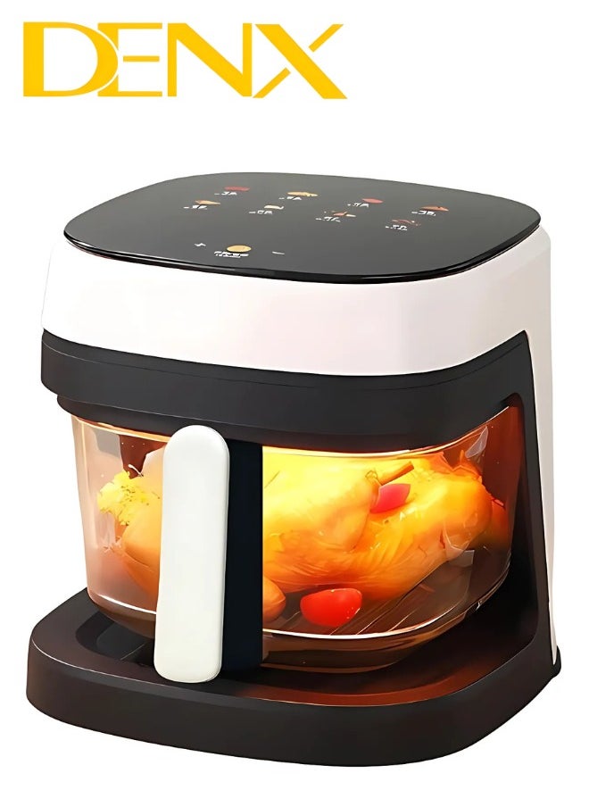 Denx - Air Fryer for Healthy Frying, Grilling, Baking, and Roasting, 6-Liter Capacity, 2400 Watts, White/Black - Image 1