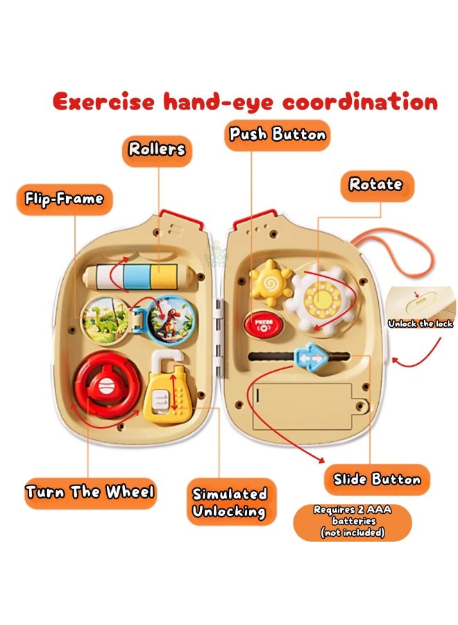 general 2-in-1 Musical Baby Phone & Sensory Busy Board for Toddlers Age 1-3 | Montessori Baby Travel Toy for Early Learning Educational Motor Skills & Auditory Development | Birthday Gift for Boys & Girls - Image 3