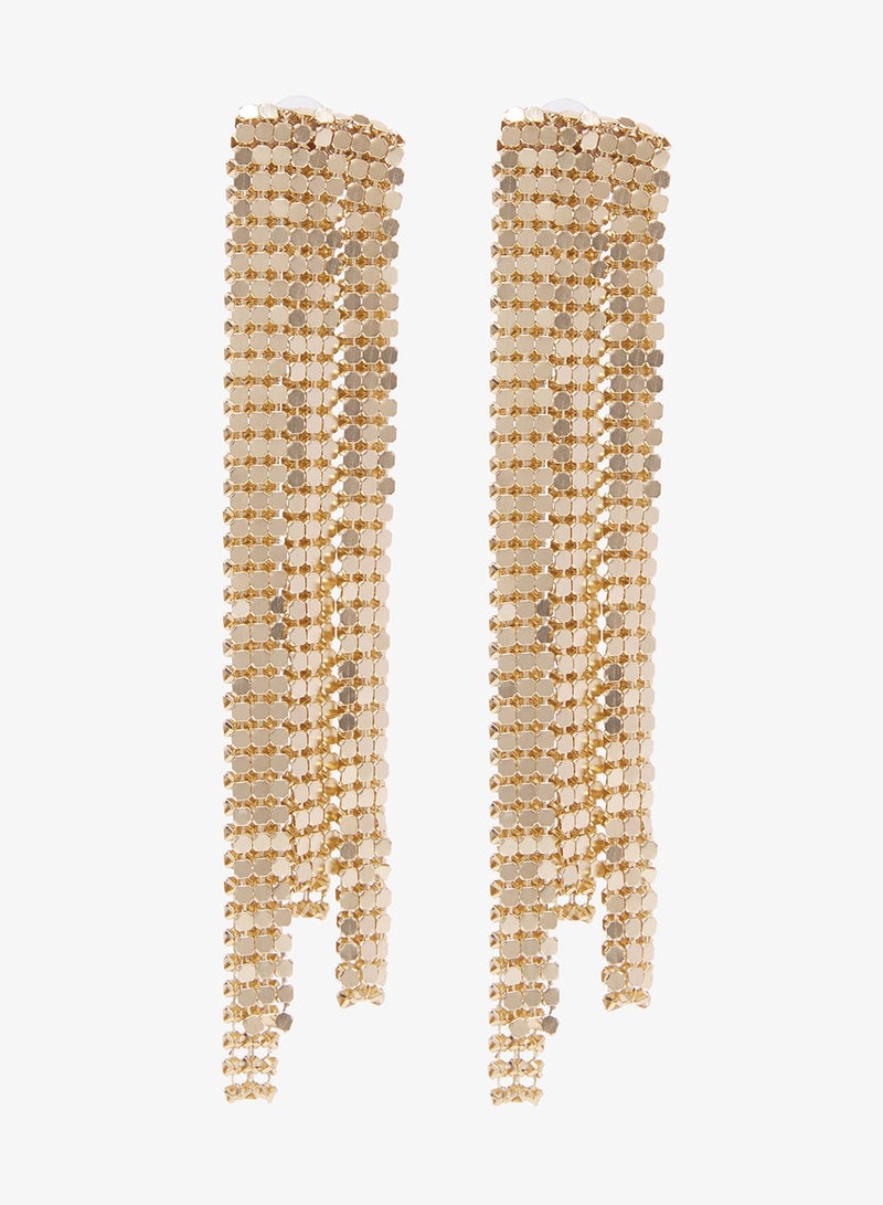 Ella Limited Edition Gold Statement Drop Down Earrings - Image 3