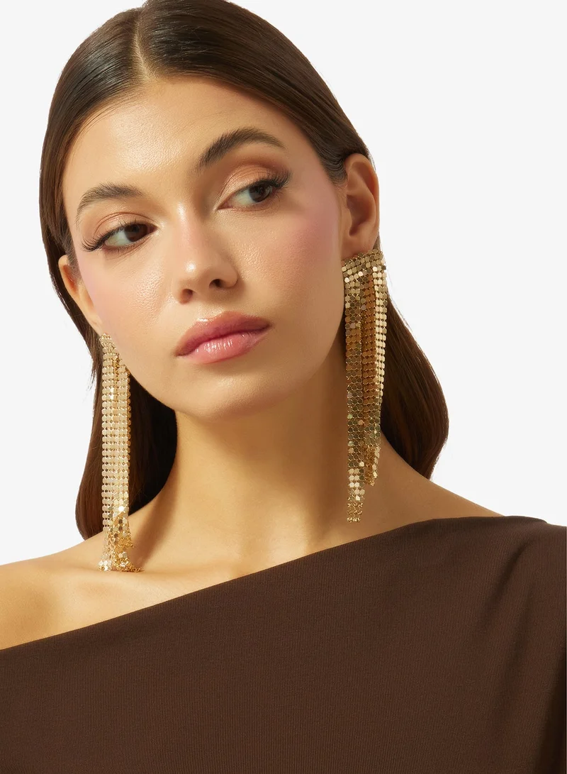 Ella Limited Edition Gold Statement Drop Down Earrings