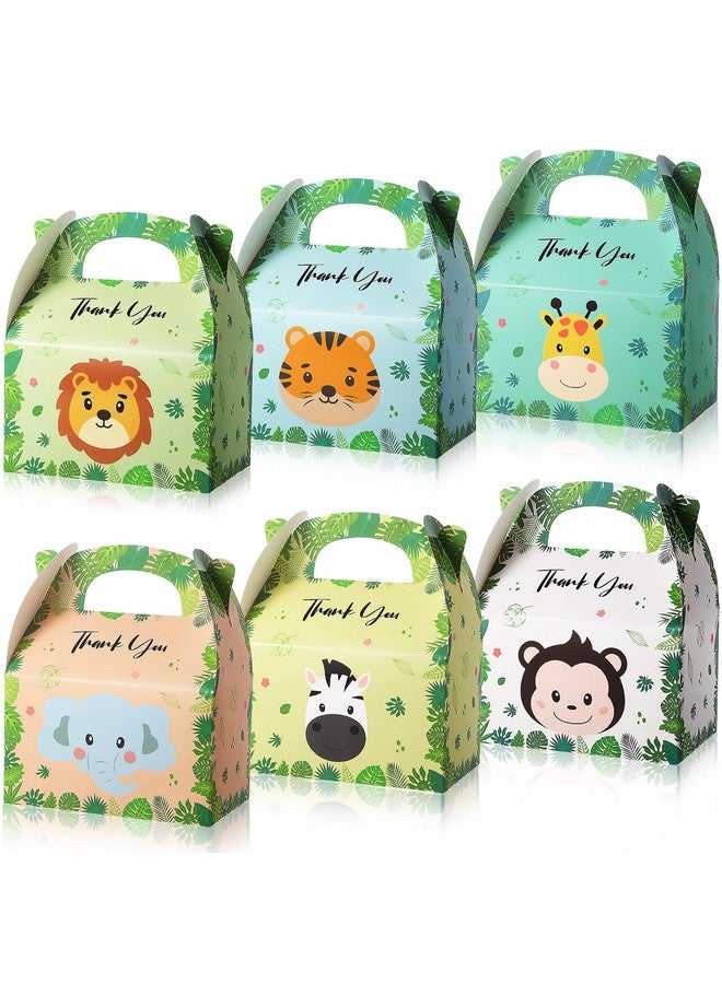 Marspark 12 Pcs Zoo Party Box Safari Party Favor For Kids Baby Jungle Animal Party Bags Treat Boxes Goodie Bags Safari Themed Birthday Party Supplies Decorations - Image 1