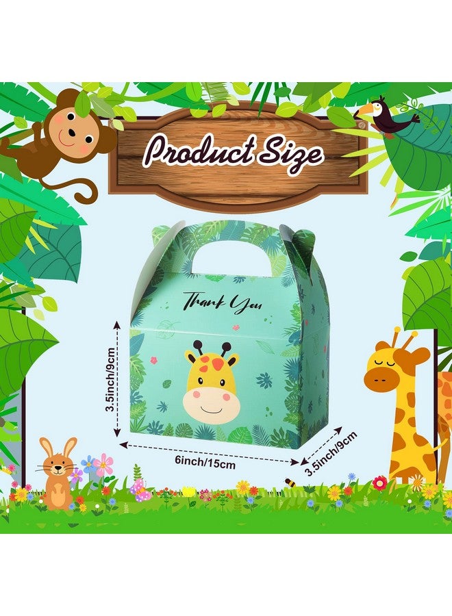 Marspark 12 Pcs Zoo Party Box Safari Party Favor For Kids Baby Jungle Animal Party Bags Treat Boxes Goodie Bags Safari Themed Birthday Party Supplies Decorations - Image 3