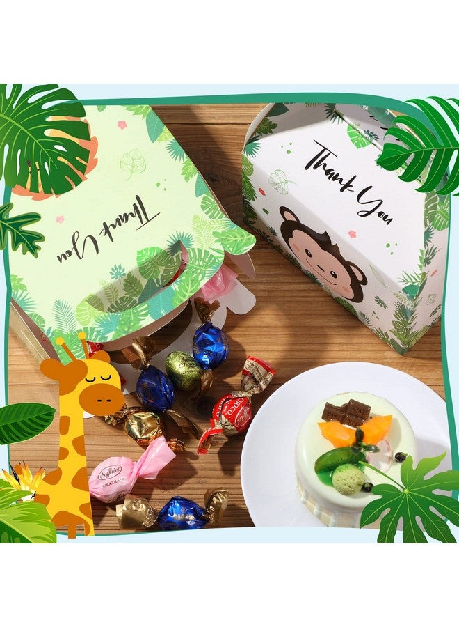 Marspark 12 Pcs Zoo Party Box Safari Party Favor For Kids Baby Jungle Animal Party Bags Treat Boxes Goodie Bags Safari Themed Birthday Party Supplies Decorations - Image 2