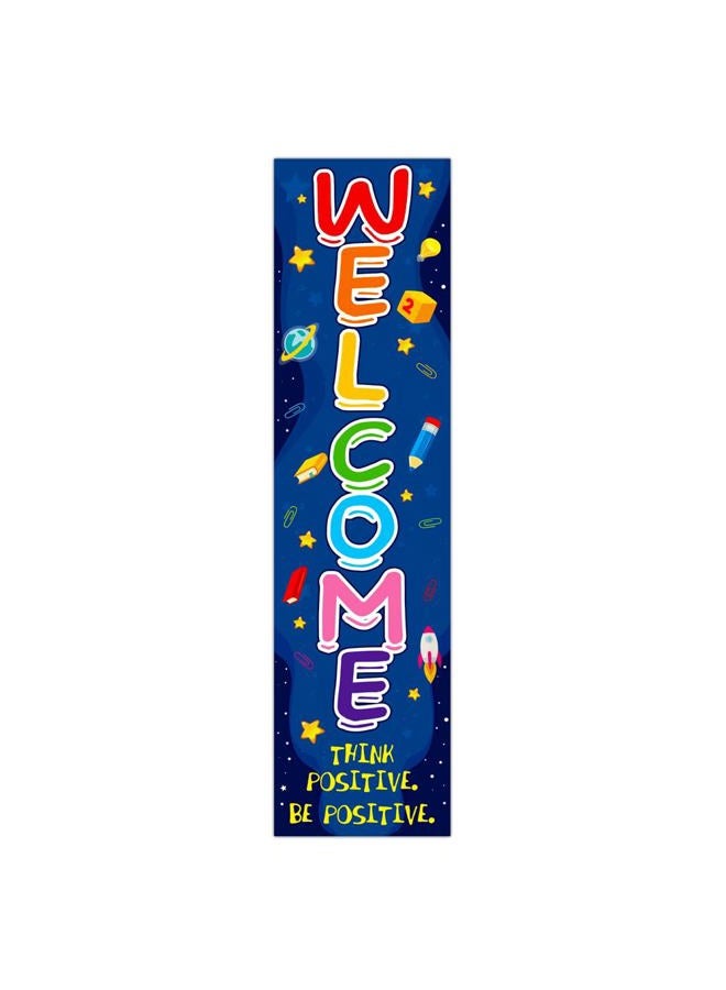 D4DREAM Welcome Poster for Classroom 11.8"x 45" Welcome Back to School Banner Classroom Decoration Welcome Sign for Kindergarten Preschool Elementary Middle School Decor - Image 1