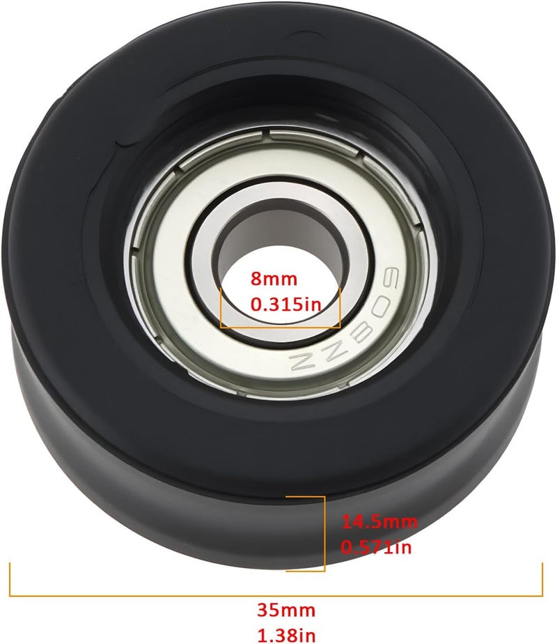 Briny River Rowing Machine Bearing Wheel Outer Diameter 35 mm Thickness 14.5 mm Hole 8 mm 608ZZ Bearing Roller - Image 4
