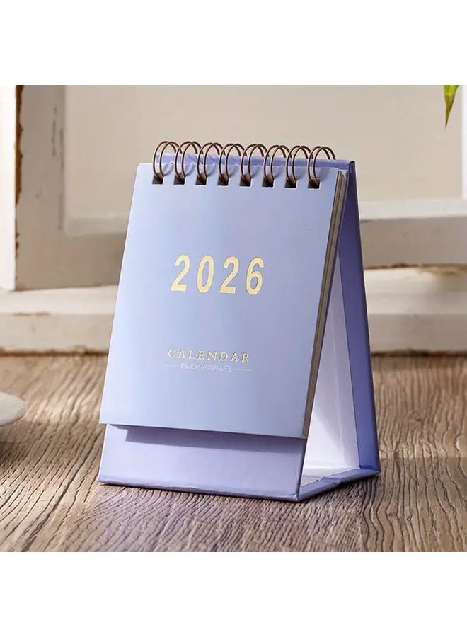White 2025-2026 Desk Calendar July to December Double Wire Mini - Image 4